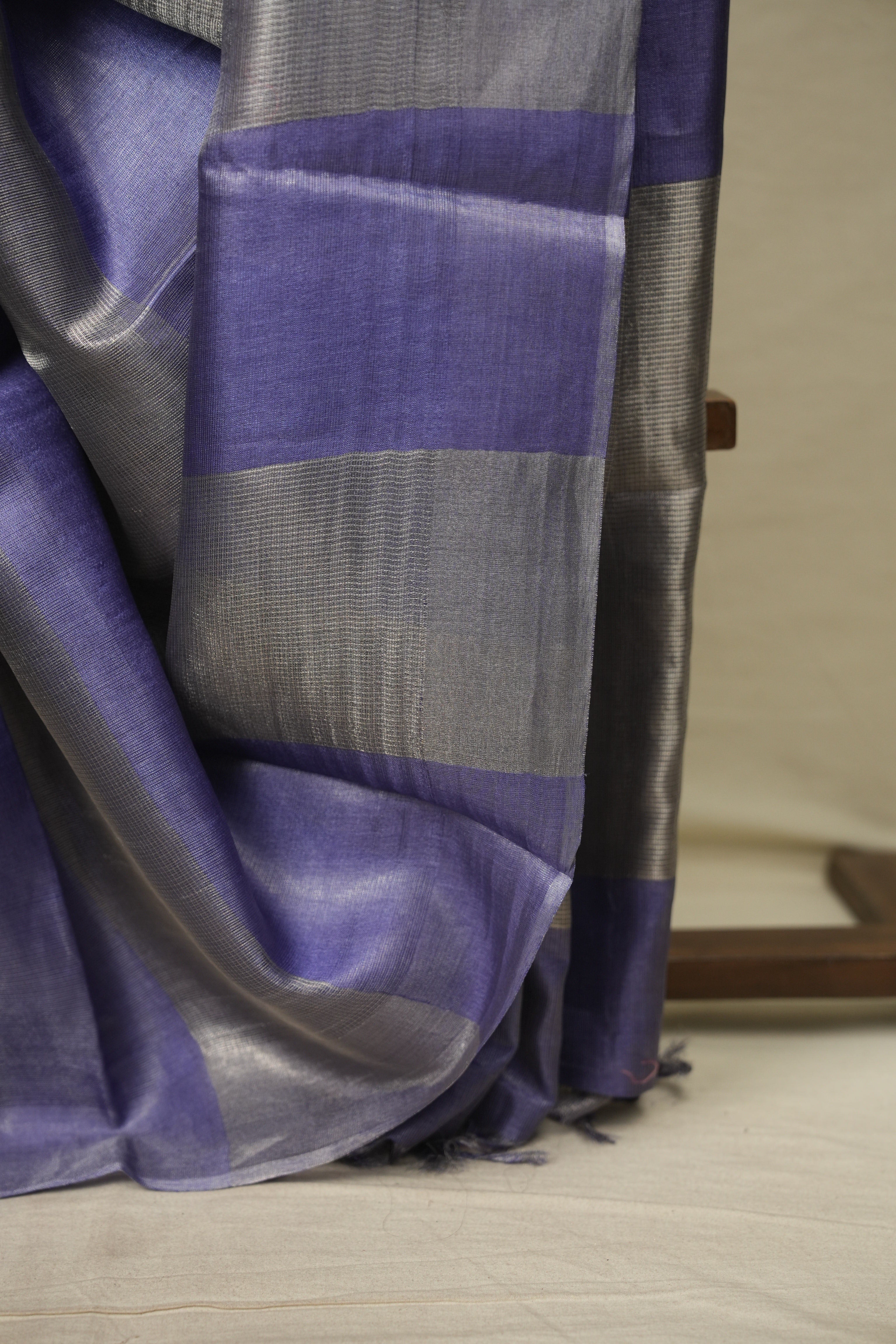 Lavender Tissue Tussar Silk Saree - SRLTTSS611