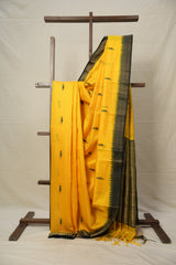 Yellow Raw Silk Saree - SRYRSS878