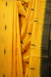 Yellow Raw Silk Saree - SRYRSS878