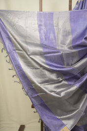 Lavender Tissue Tussar Silk Saree - SRLTTSS611