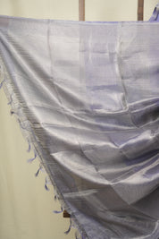 Lavender Tissue Tussar Silk Saree - SRLTTSS611