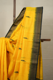 Yellow Raw Silk Saree - SRYRSS878