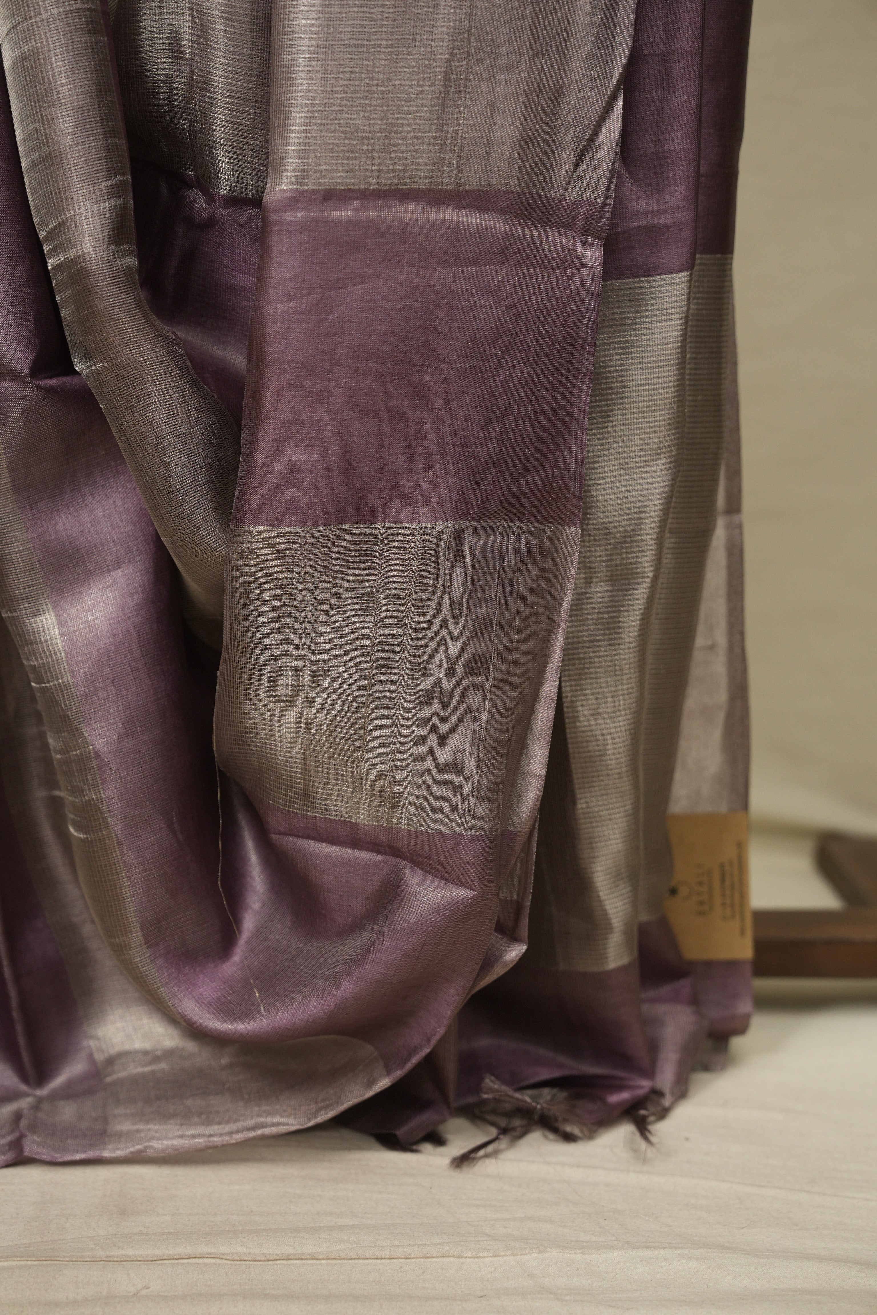 Purple Tissue Tussar Silk Saree - SRPTTSS612