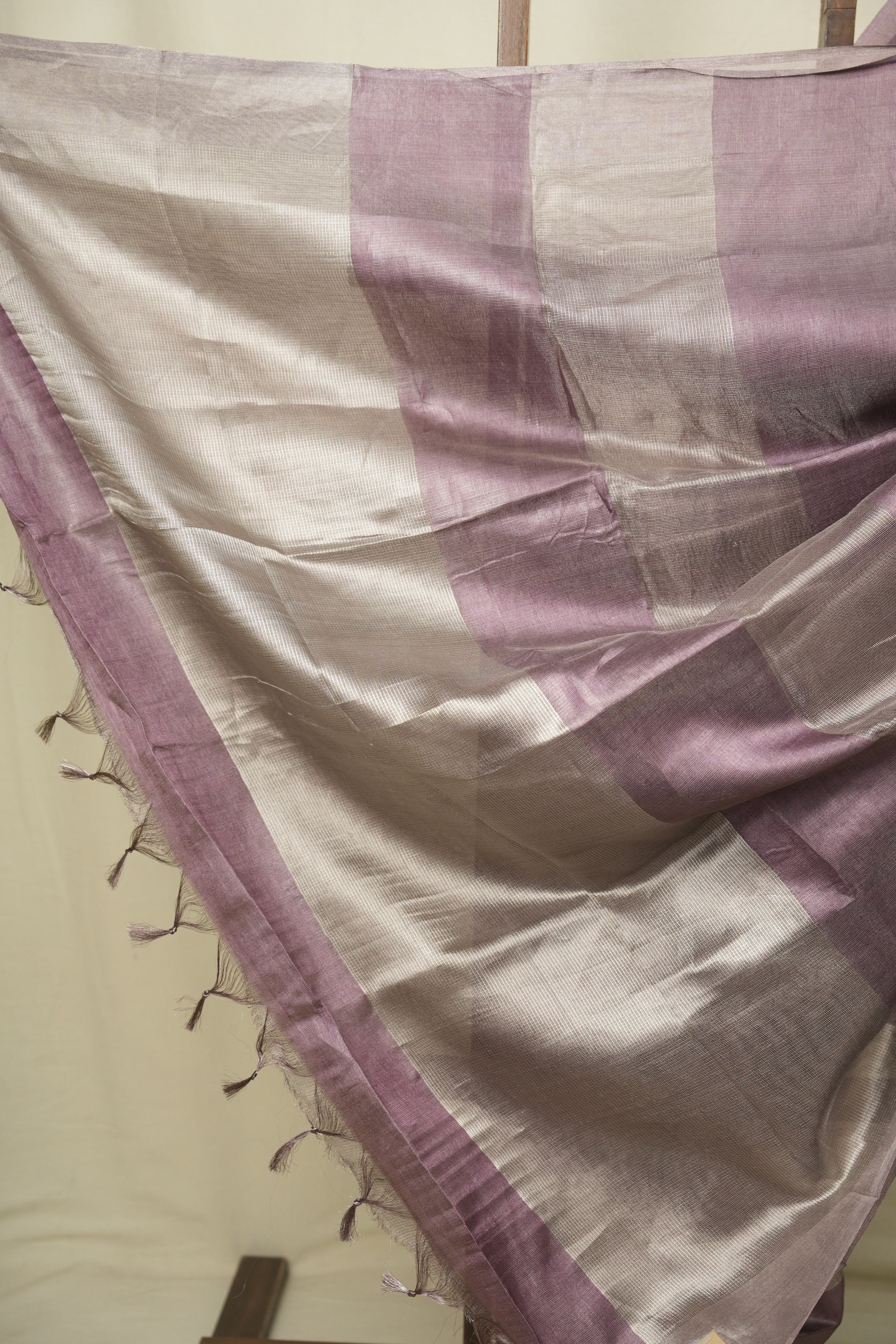 Purple Tissue Tussar Silk Saree - SRPTTSS612