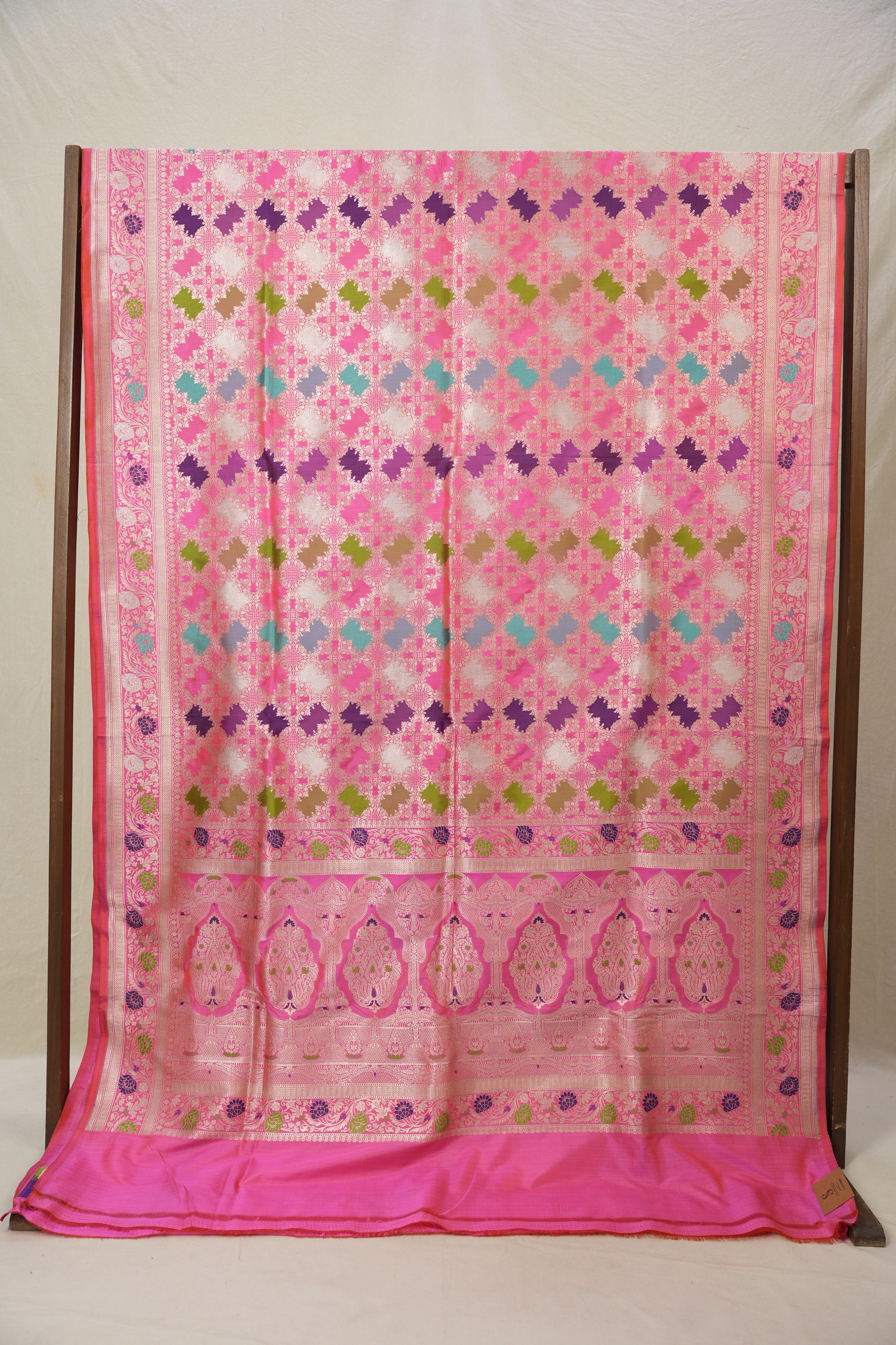 Pink Banarasi Silk Saree - Saavari - SSPBSS62