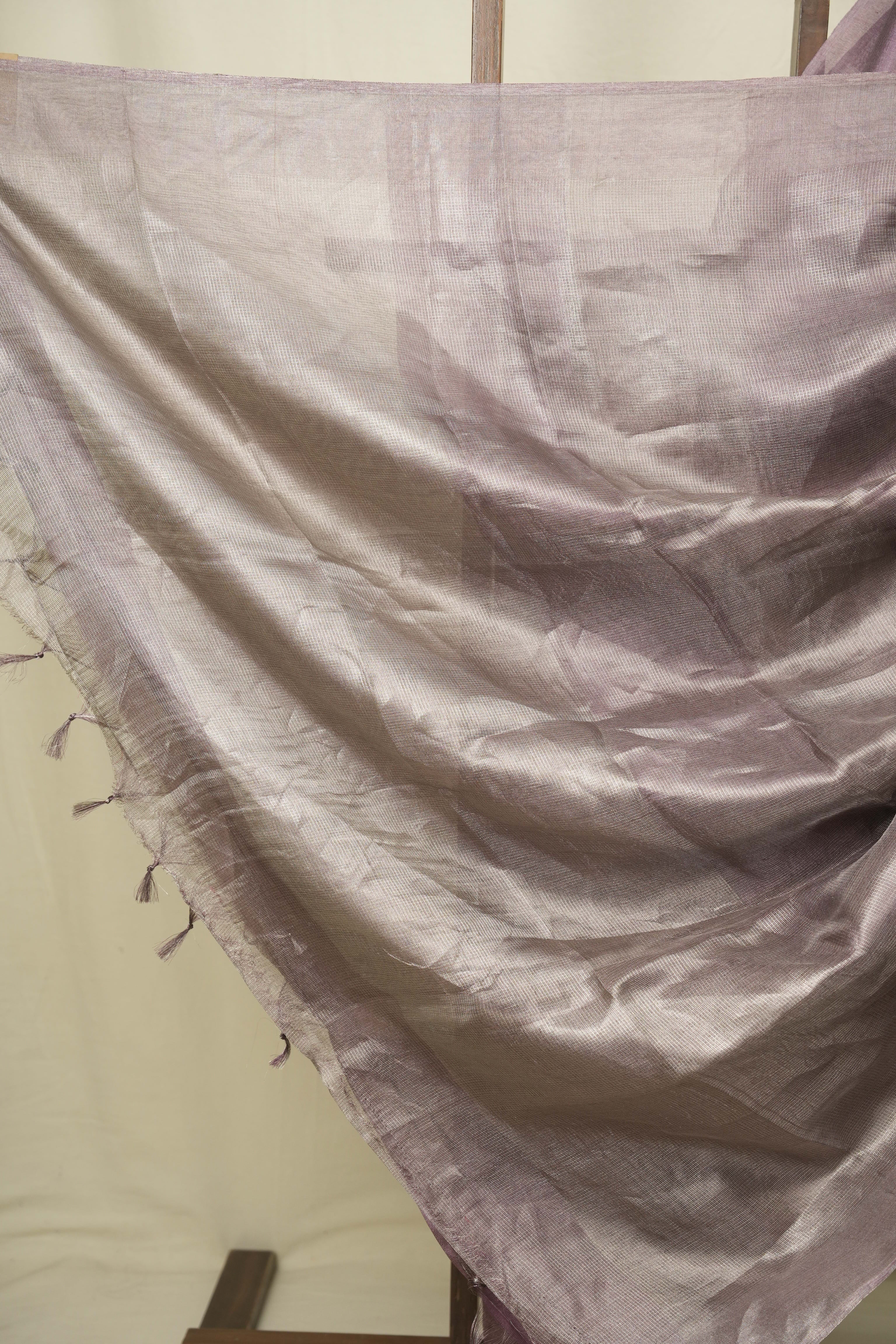 Purple Tissue Tussar Silk Saree - SRPTTSS612