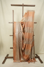 Orange Tissue Tussar Silk Saree - SROTTSS610