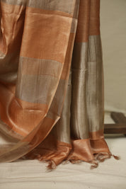 Orange Tissue Tussar Silk Saree - SROTTSS610