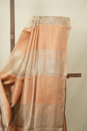 Orange Tissue Tussar Silk Saree - SROTTSS610