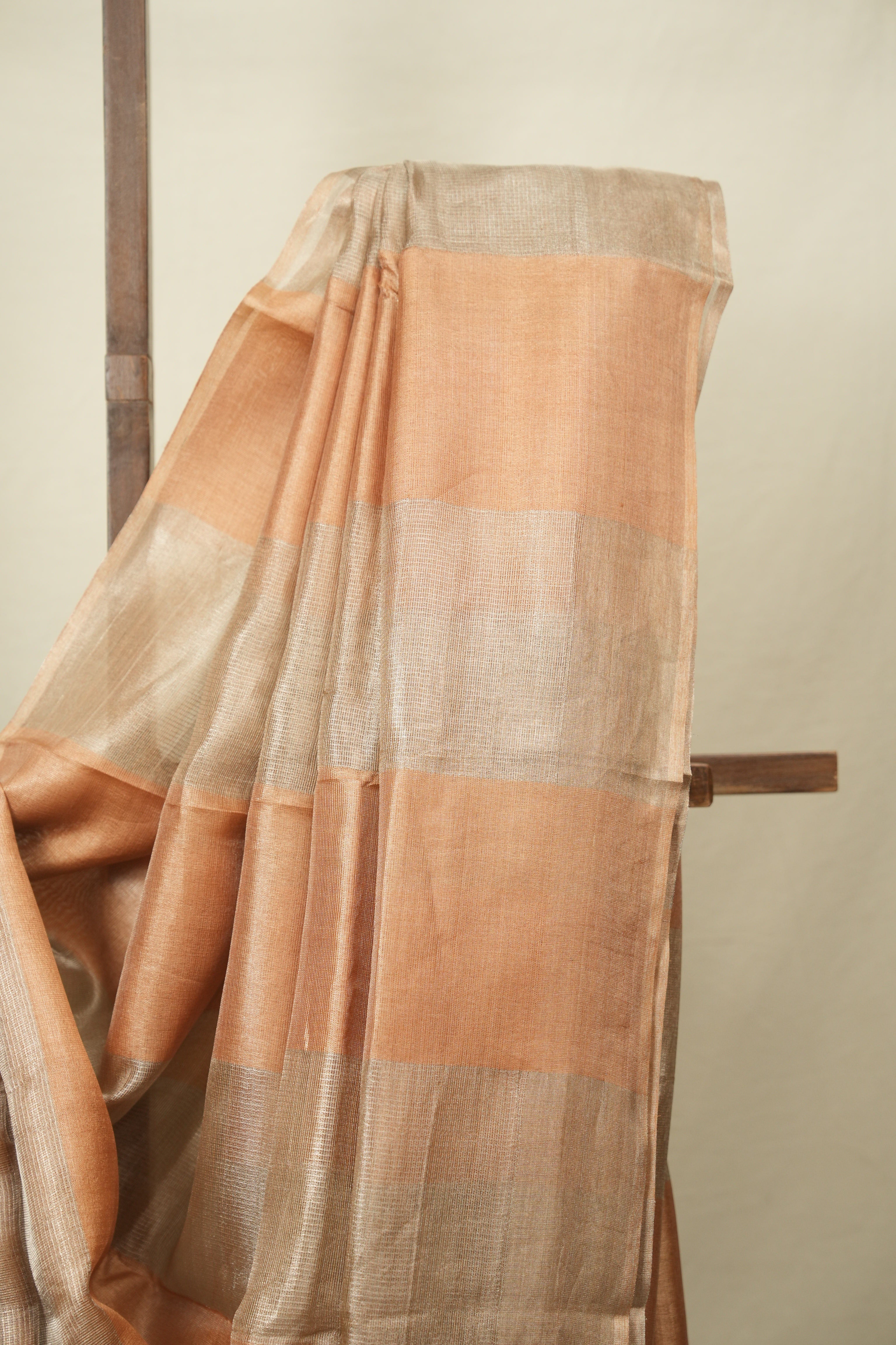Orange Tissue Tussar Silk Saree - SROTTSS610