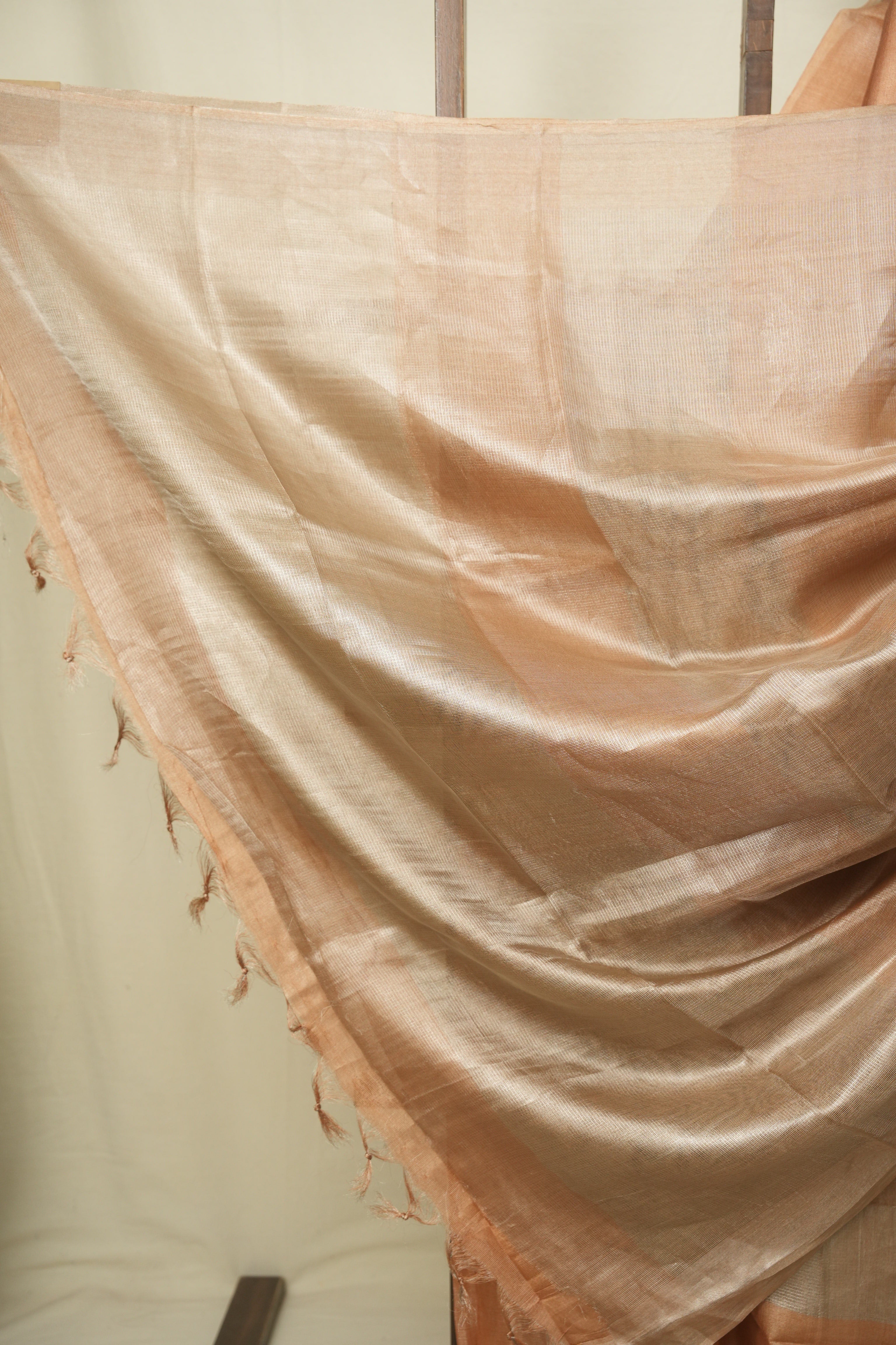 Orange Tissue Tussar Silk Saree - SROTTSS610