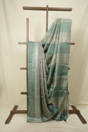 Green Tissue Tussar Silk Saree - SRGTTSS609