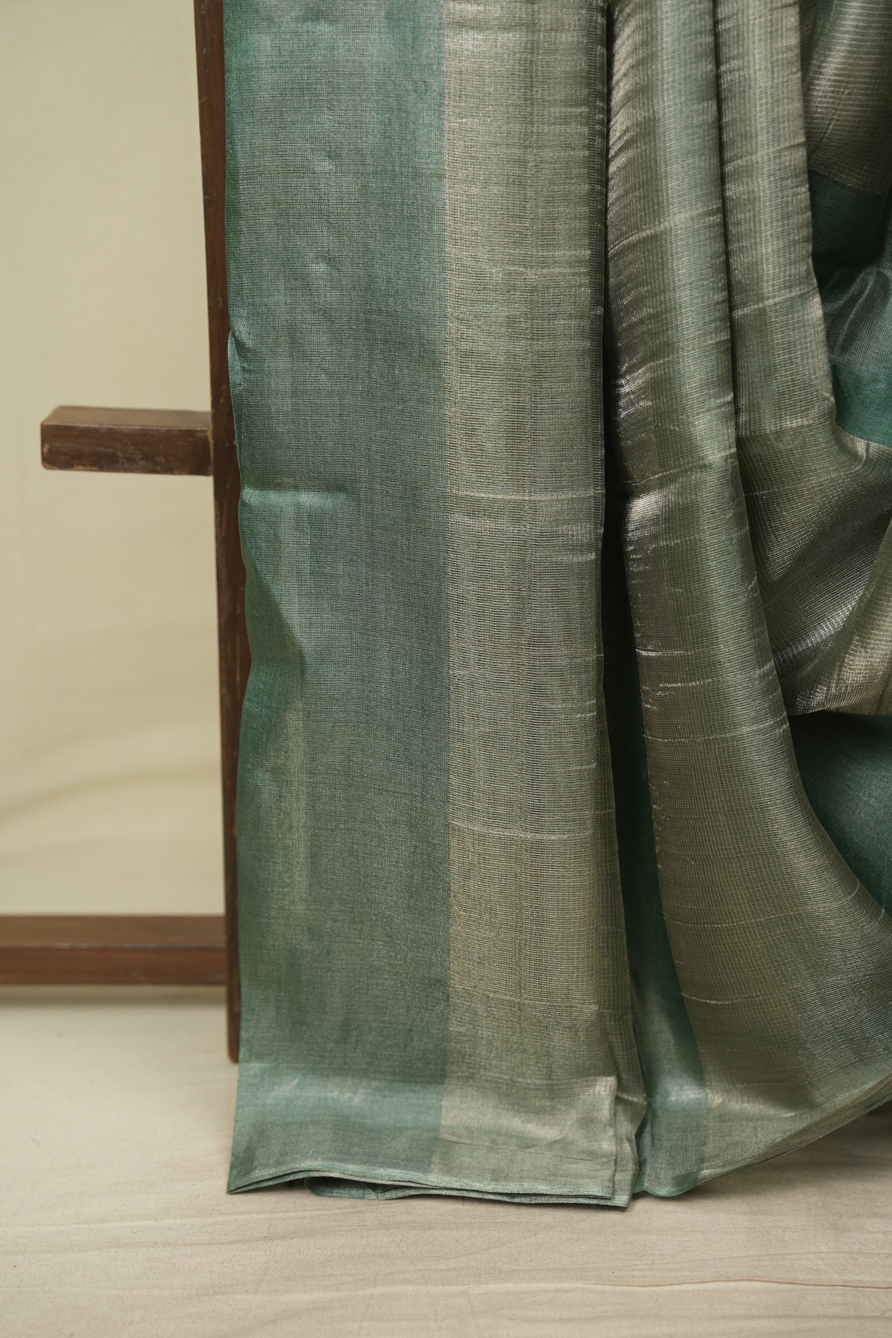 Green Tissue Tussar Silk Saree - SRGTTSS609
