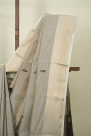 Grey Maheshwari Tissue Saree - SRGMTS749