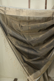 Grey Maheshwari Tissue Saree - SRGMTS749