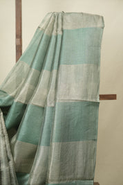 Green Tissue Tussar Silk Saree - SRGTTSS609