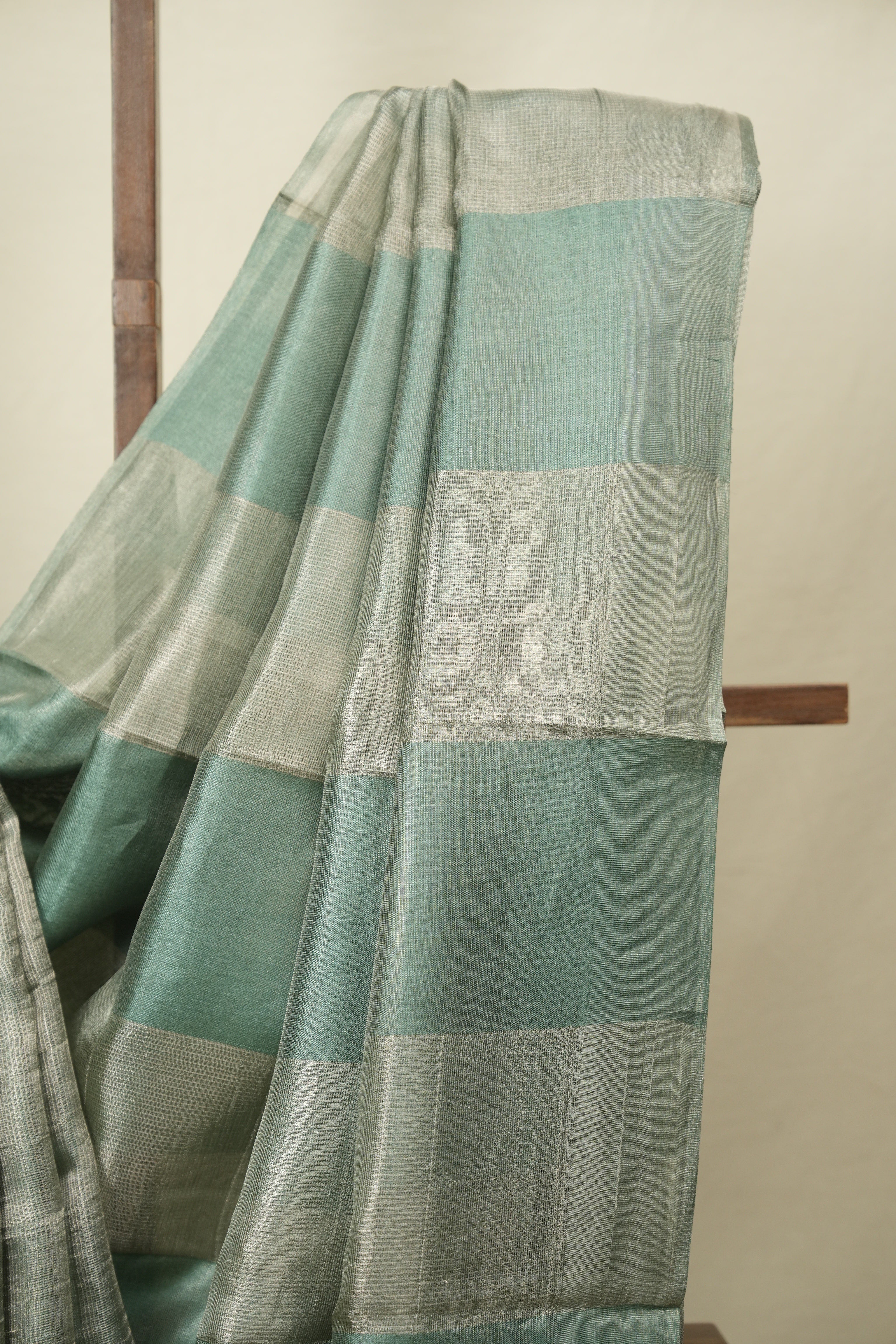 Green Tissue Tussar Silk Saree - SRGTTSS609
