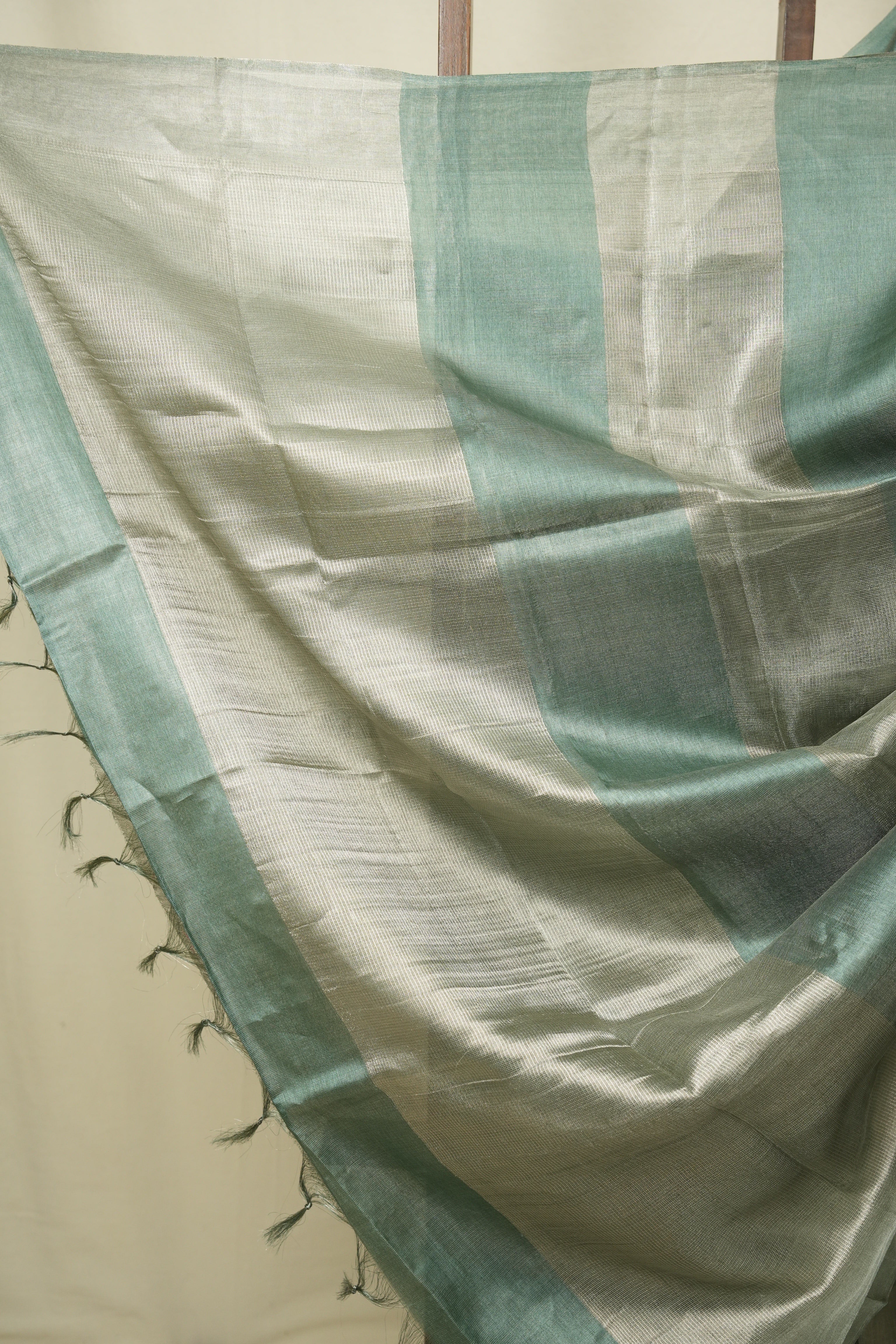 Green Tissue Tussar Silk Saree - SRGTTSS609
