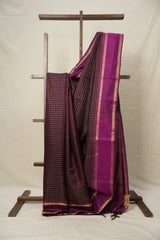 Maroon Raw Silk Saree - SRMRSS845