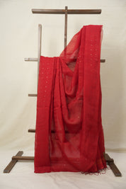 Red Matka Silk Saree - SRRMSS79