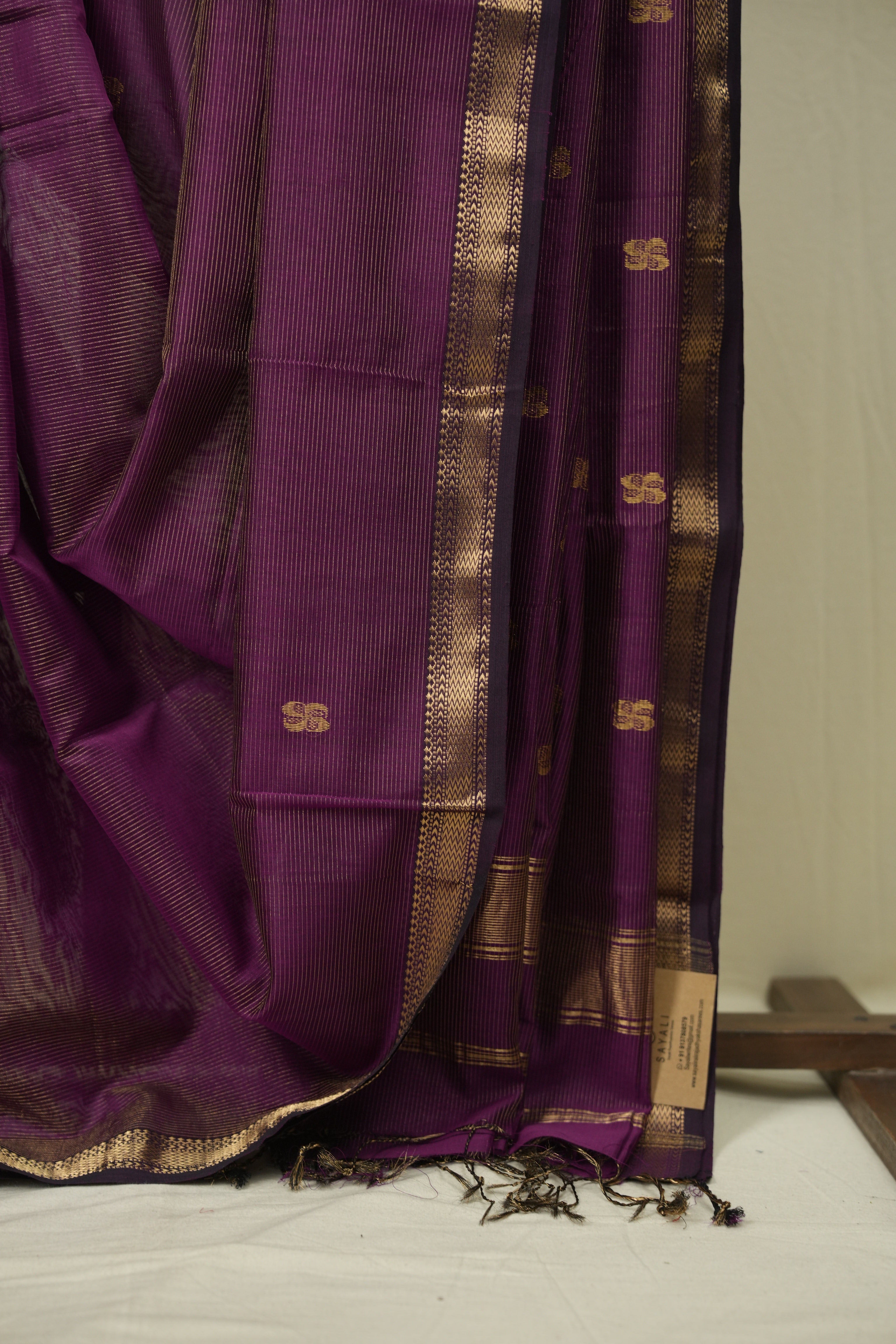 Purple Maheshwari Tissue Saree - SRPMTS748