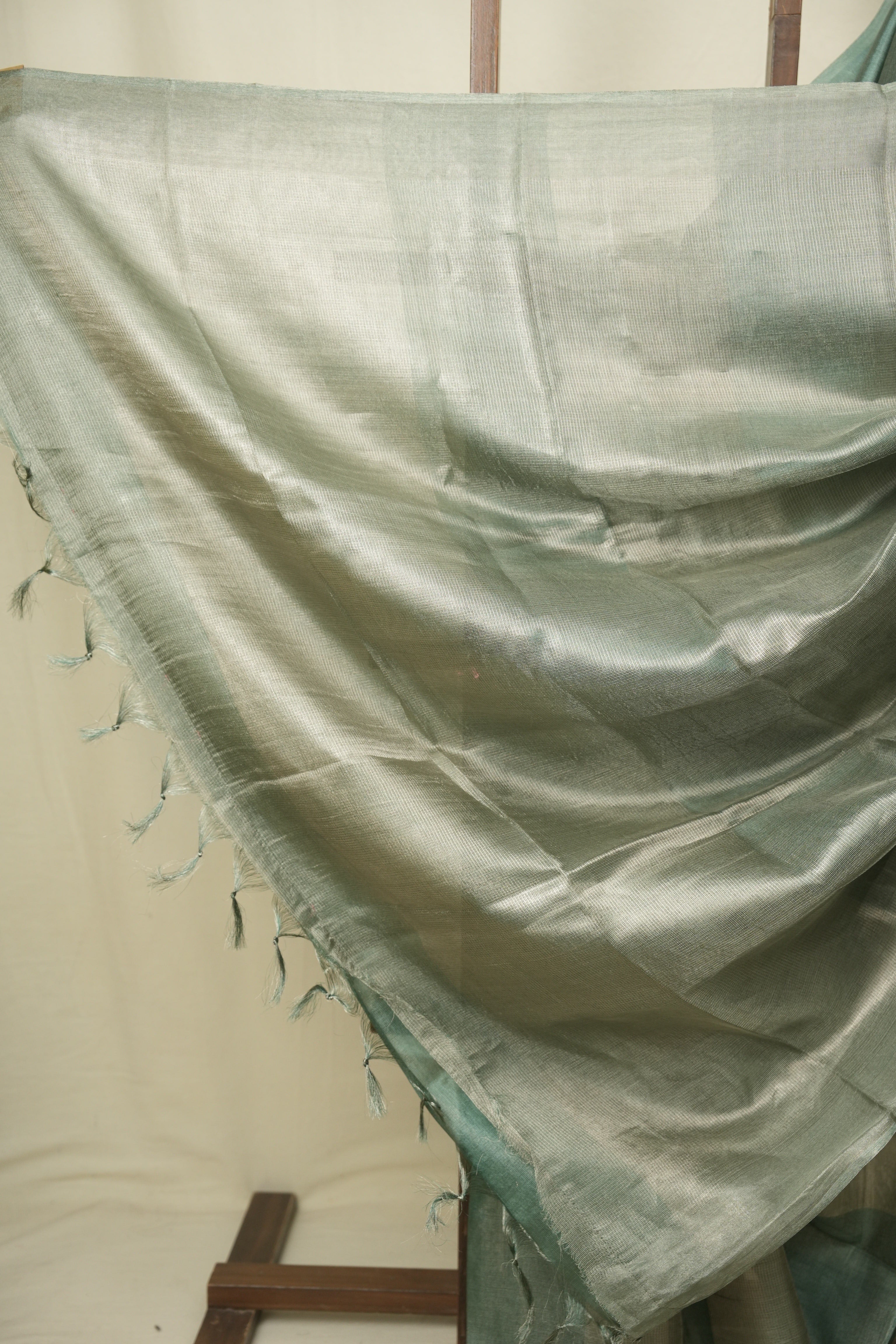 Green Tissue Tussar Silk Saree - SRGTTSS609