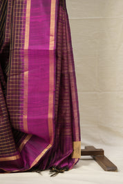 Maroon Raw Silk Saree - SRMRSS845