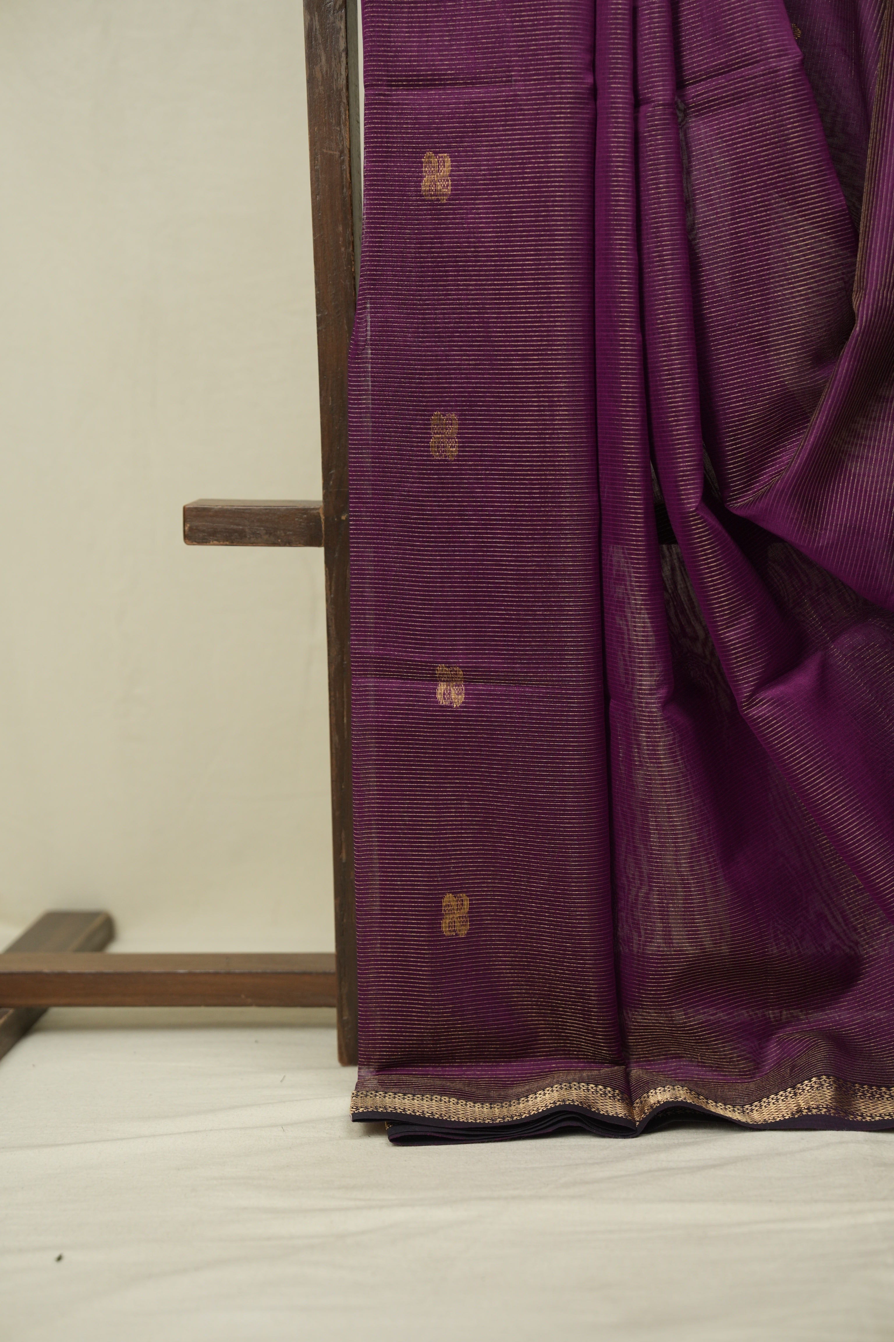 Purple Maheshwari Tissue Saree - SRPMTS748