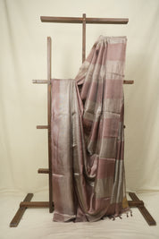 Dusty Pink Tissue Tussar Silk Saree - SRDPTTSS617