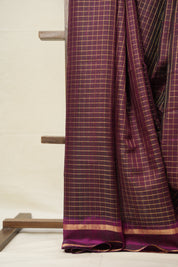 Maroon Raw Silk Saree - SRMRSS845
