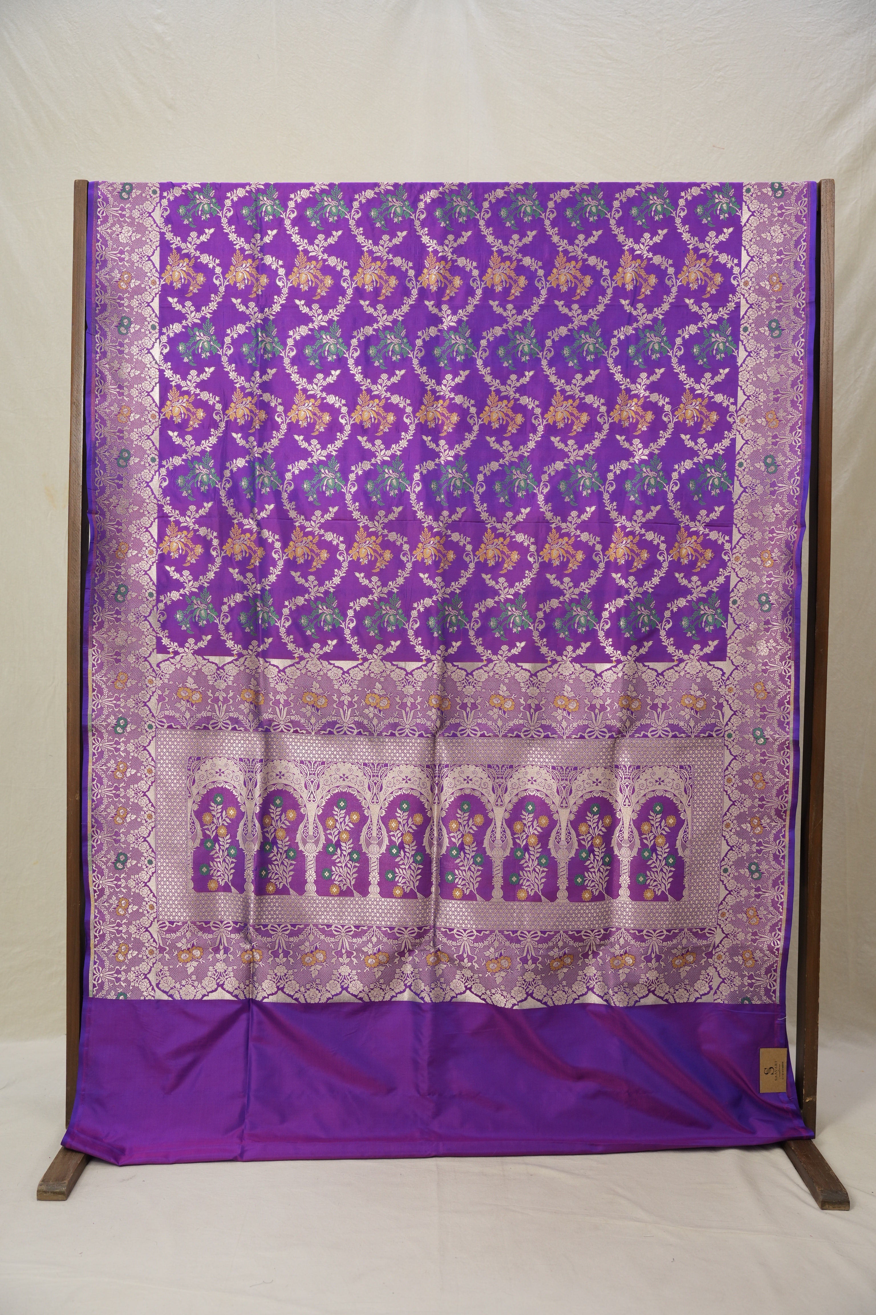 Two Tone Purple Banarasi Silk Saree - Saavari - SSTTPBSS68