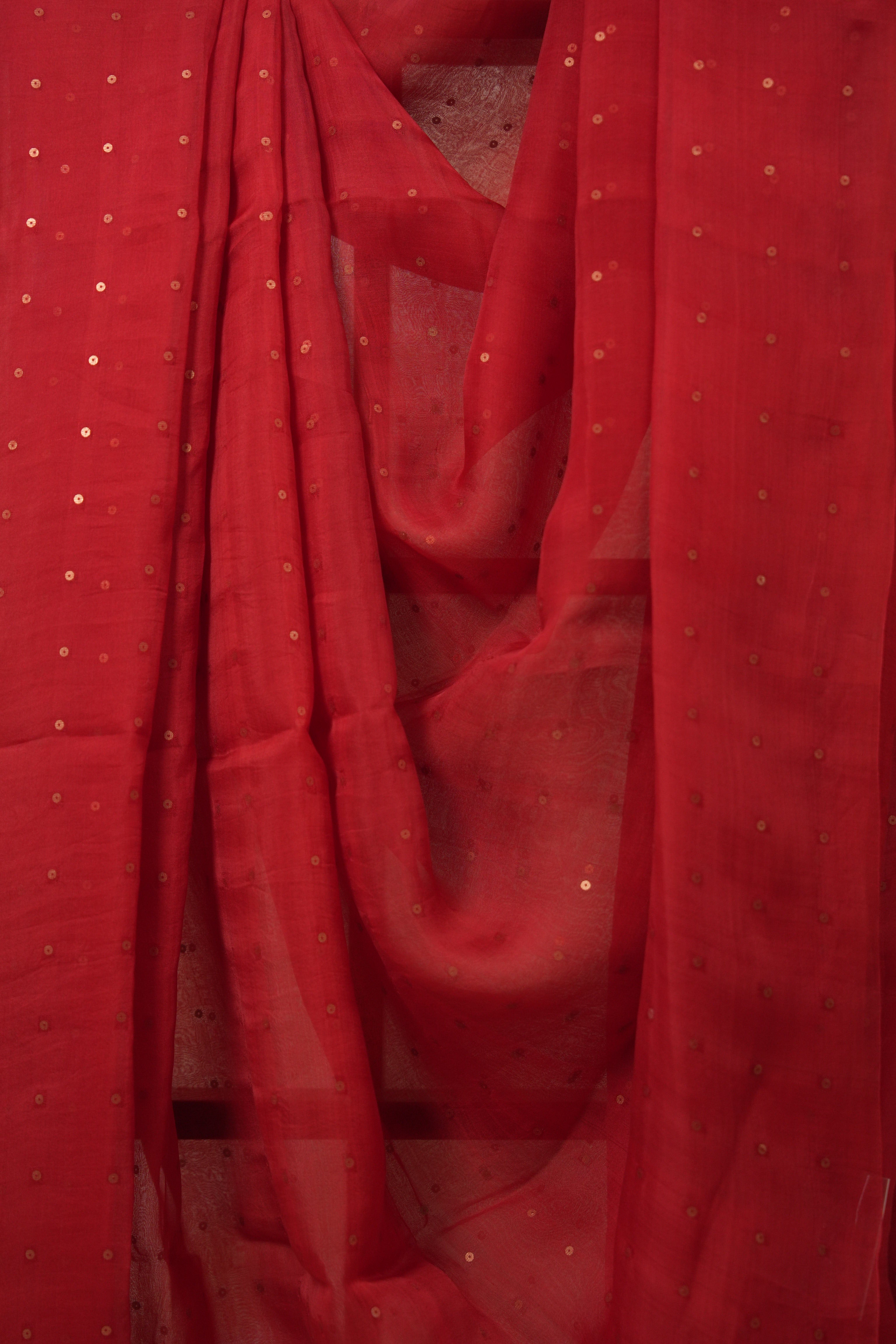 Red Matka Silk Saree - SRRMSS79
