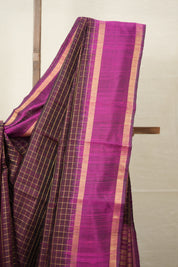 Maroon Raw Silk Saree - SRMRSS845
