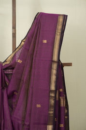 Purple Maheshwari Tissue Saree - SRPMTS748