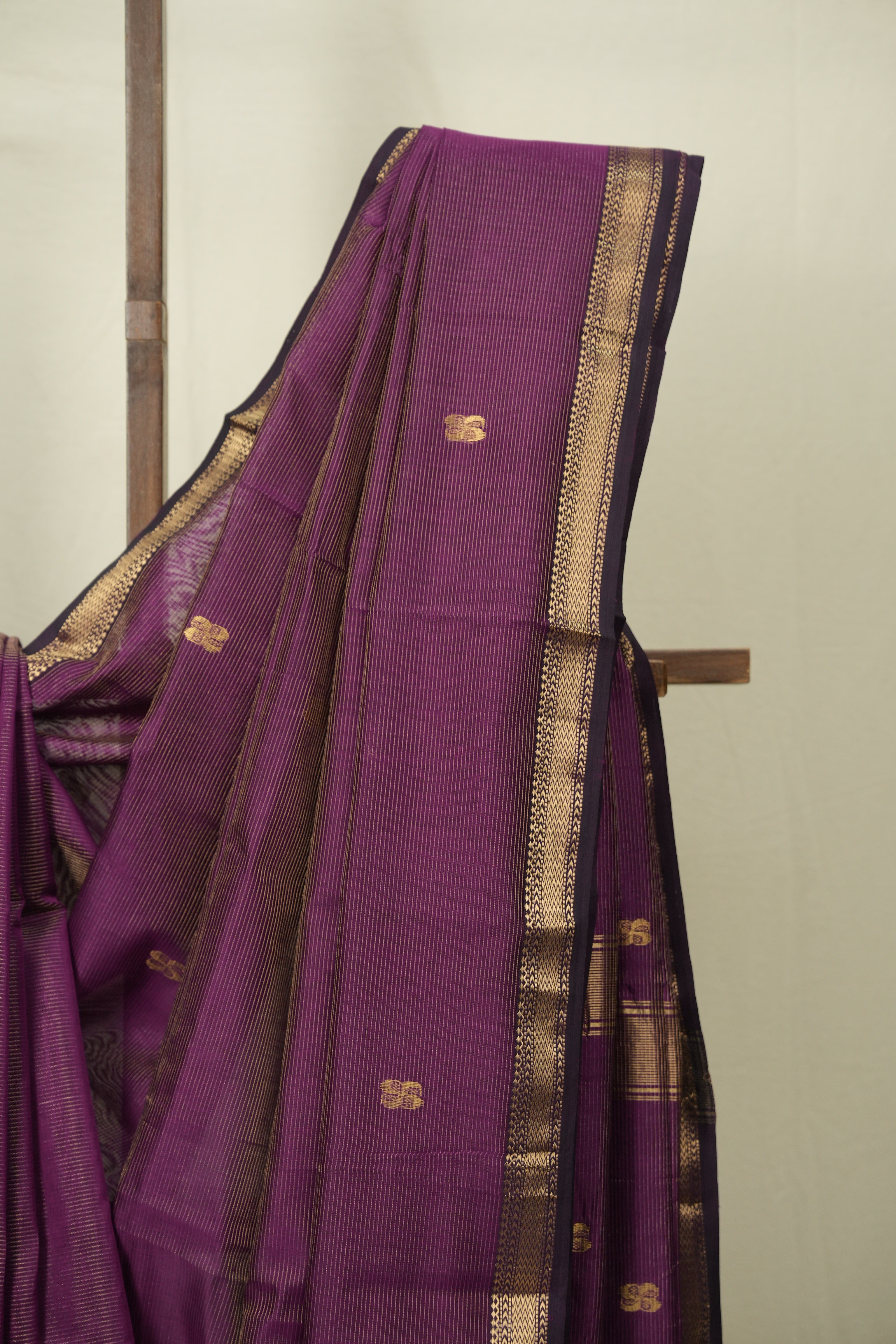 Purple Maheshwari Tissue Saree - SRPMTS748