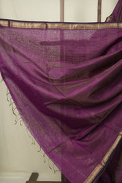 Purple Maheshwari Tissue Saree - SRPMTS748