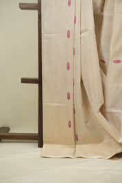 Cream Mahewari Tissue Saree - SRCMTS751