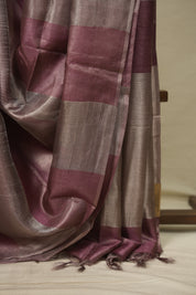 Onion Pink Tissue Tussar Silk Saree - SROPTTSS616