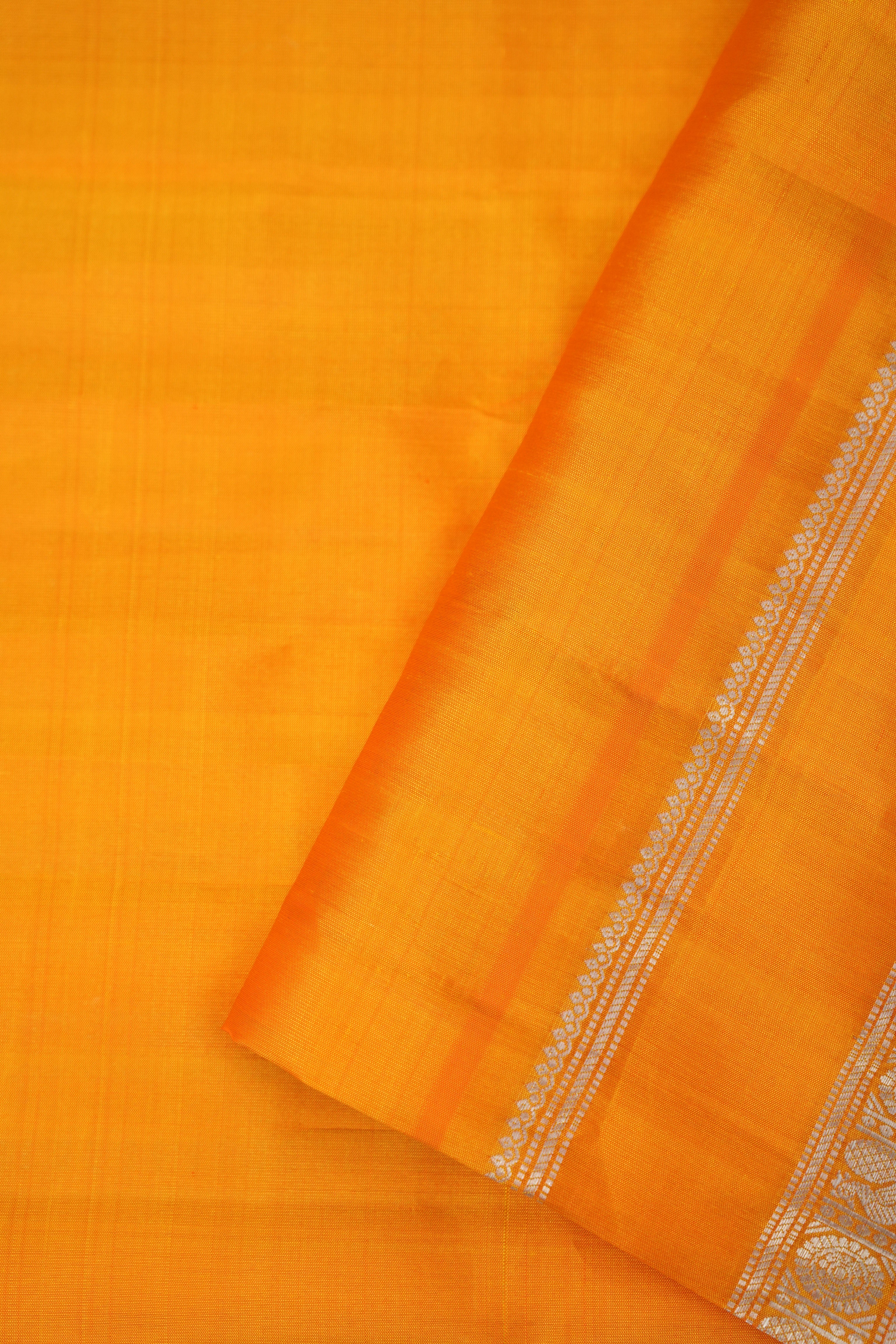 Grey Orange Gadwal Silk Saree - Saavari - SSGOGSS09