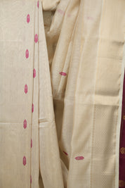 Cream Mahewari Tissue Saree - SRCMTS751