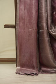 Onion Pink Tissue Tussar Silk Saree - SROPTTSS616