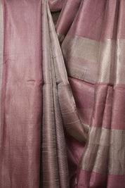 Onion Pink Tissue Tussar Silk Saree - SROPTTSS616