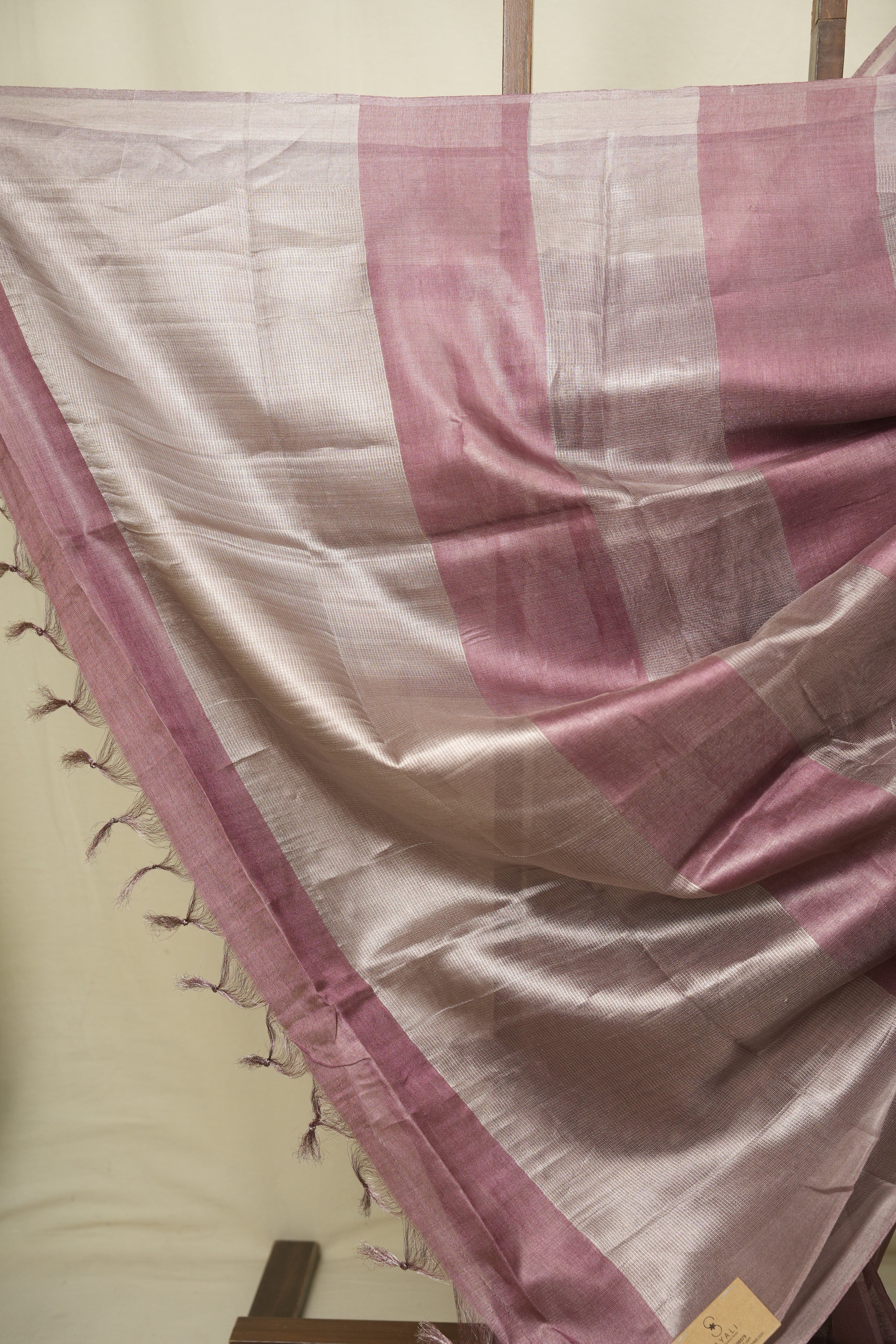 Onion Pink Tissue Tussar Silk Saree - SROPTTSS616