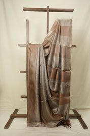 Brown Tissue Tussar Silk Saree - SRBTTSS615