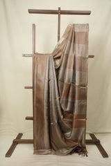 Brown Tissue Tussar Silk Saree - SRBTTSS615