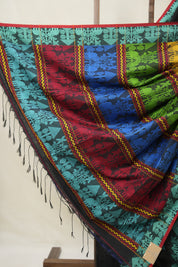 Black Bengal Khadi Cotton Saree - SRBBKCS169