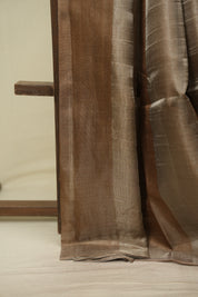 Brown Tissue Tussar Silk Saree - SRBTTSS615