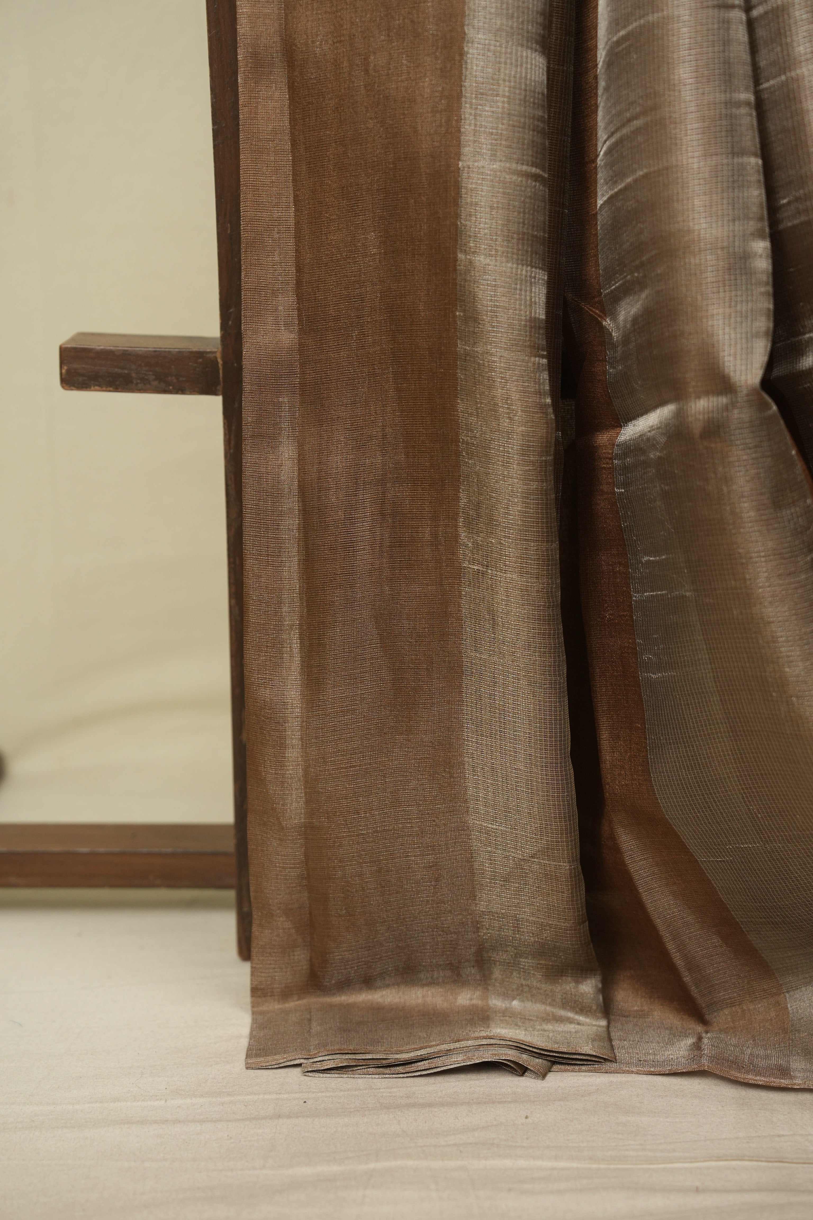 Brown Tissue Tussar Silk Saree - SRBTTSS615
