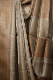 Brown Tissue Tussar Silk Saree - SRBTTSS615