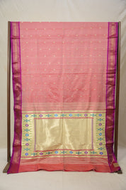 Peach Silk Paithani Saree - Saavari - SSPSPS30